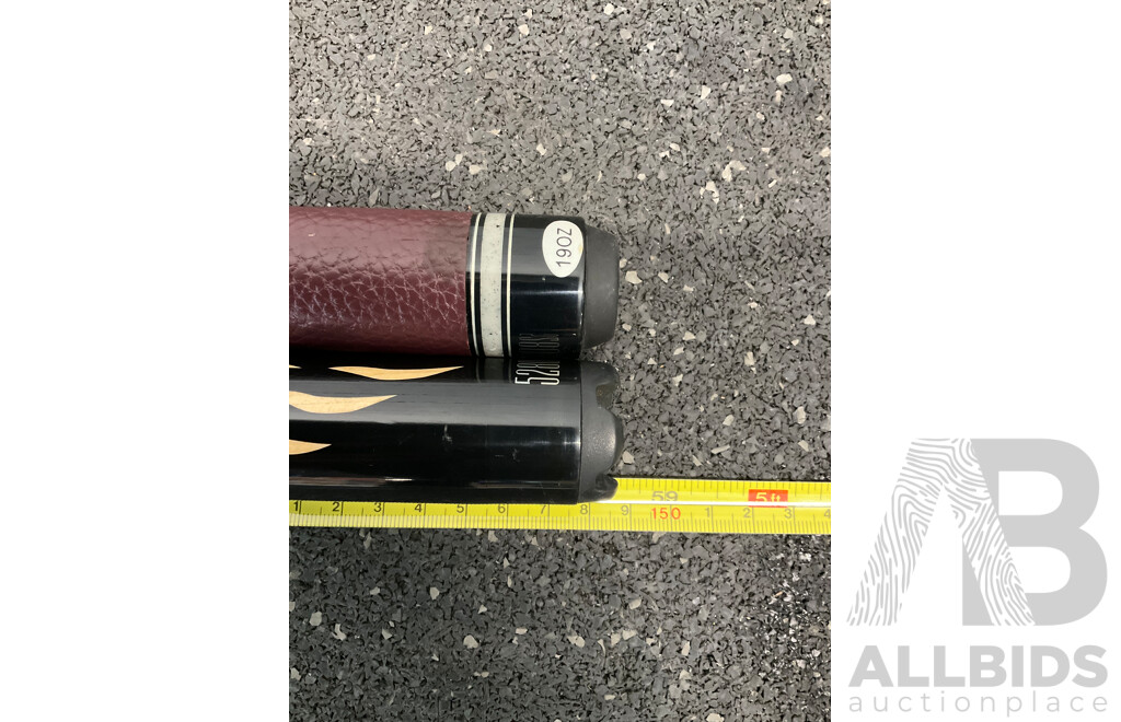 MEZZ CUES Professional Pool Cue Case with Two Pool Cues