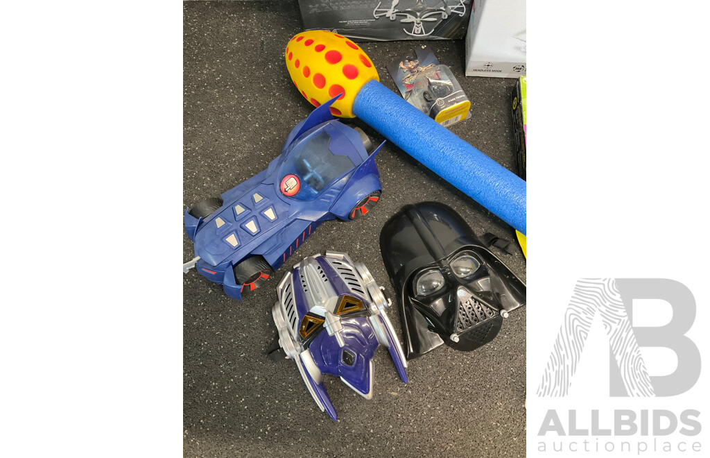 Assorted Kids Toys, Incluing Assorted Drones, Answer Buzzers and More