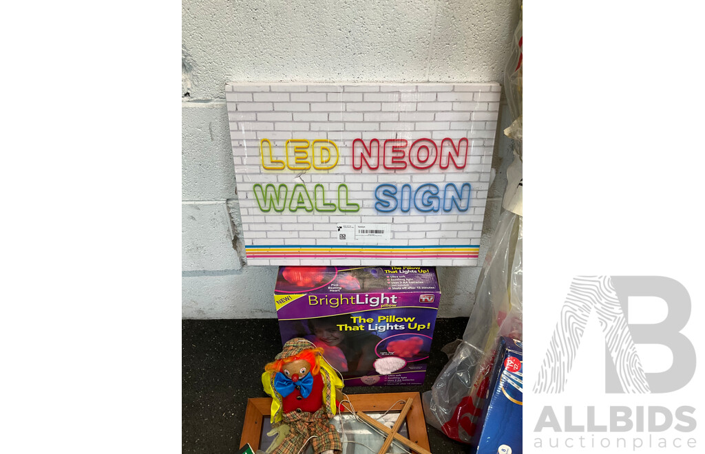 Assorted Party Goods, Arts and Crafts Items, Xmass Lights and More