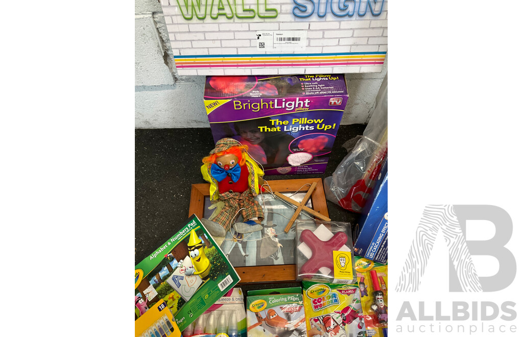 Assorted Party Goods, Arts and Crafts Items, Xmass Lights and More