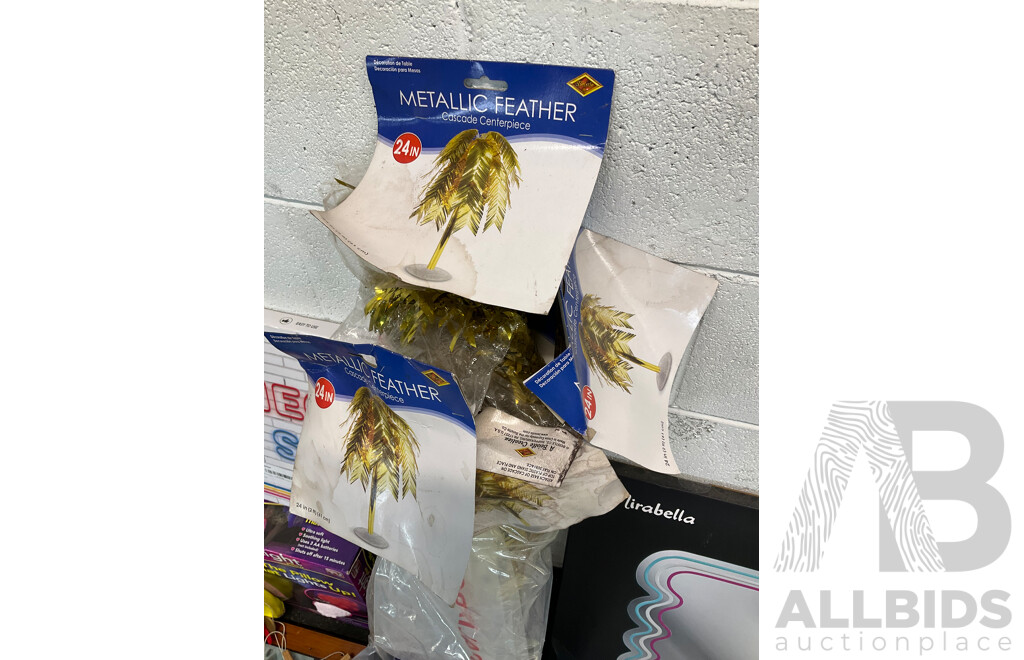 Assorted Party Goods, Arts and Crafts Items, Xmass Lights and More
