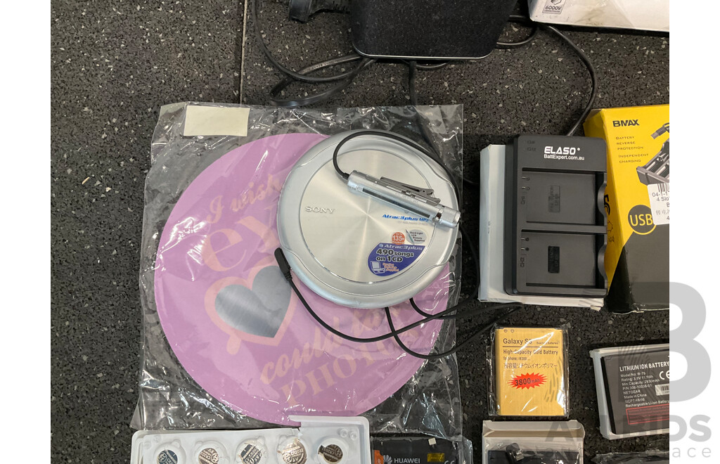 Assorted Useful Electronics, Including PANASONIC, SONY, LASER, BELKIN, ENERGIZER and More