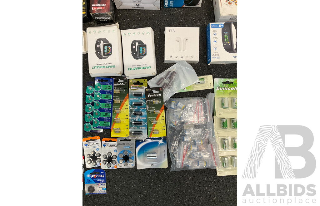 Assorted Useful Electronics, Including PANASONIC, SONY, LASER, BELKIN, ENERGIZER and More