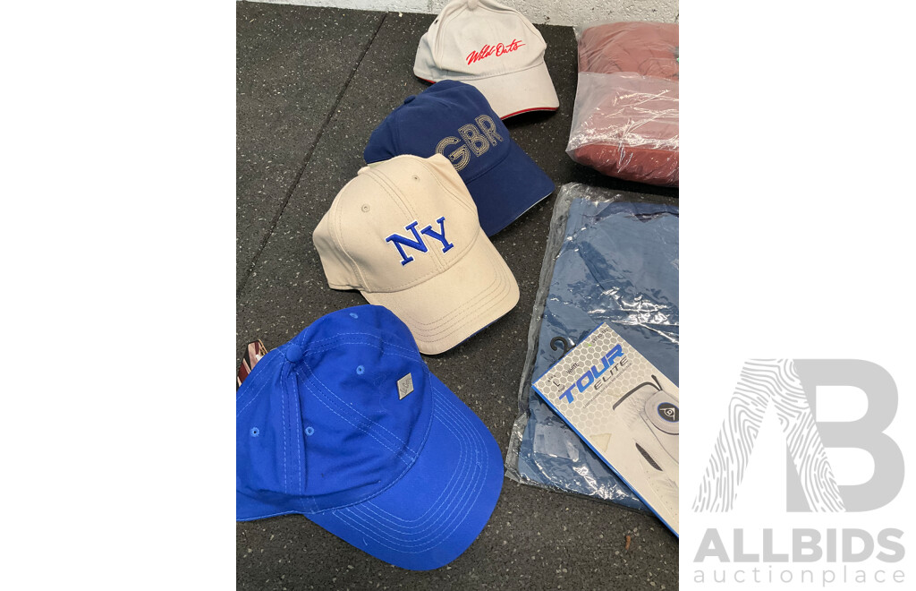 Assorted Men's Clothing Size XL/XXL, DUNLOP GOLF Size L Right Glove  the CASANOVAS Record - Lot of 10