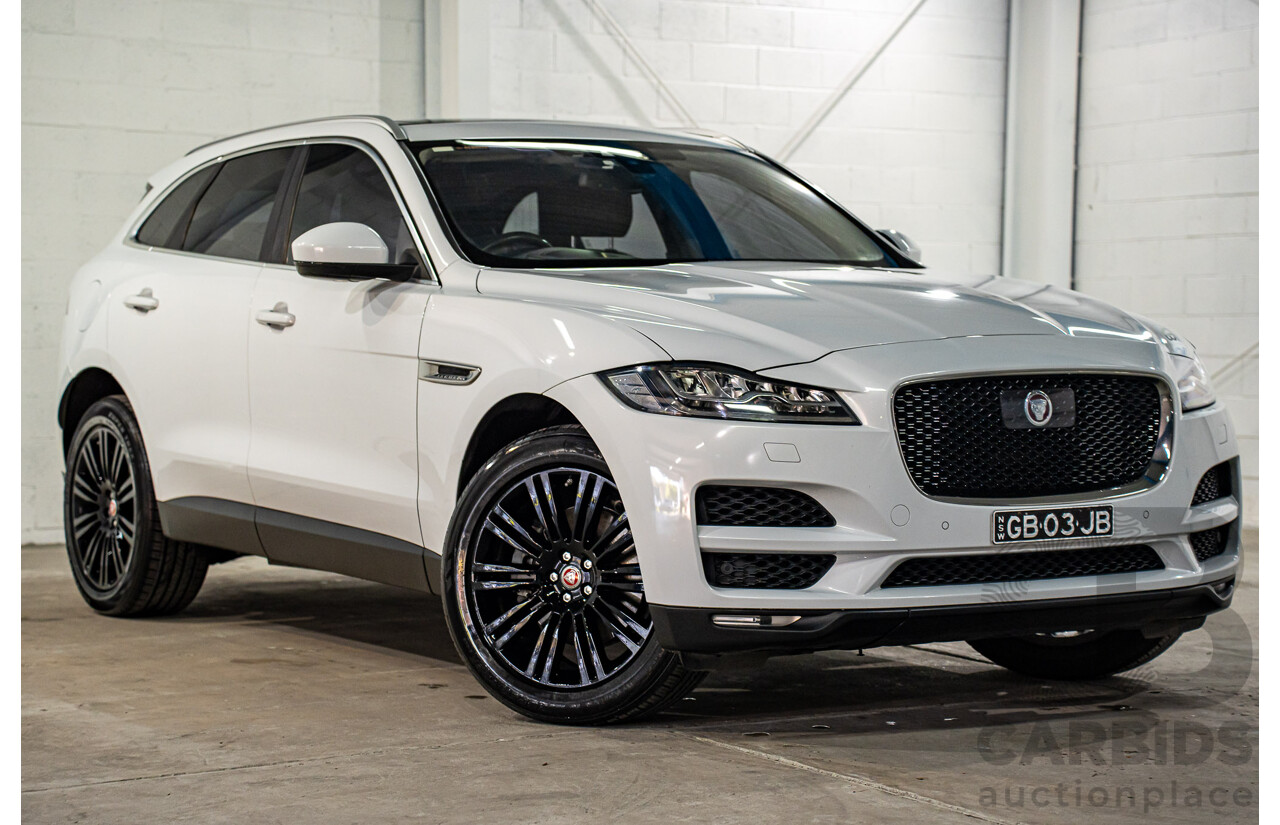 08/2016 Jaguar F-Pace 30d Portfolio (AWD) 4d Wagon Glacier White Metallic Turbo Diesel V6 3.0L