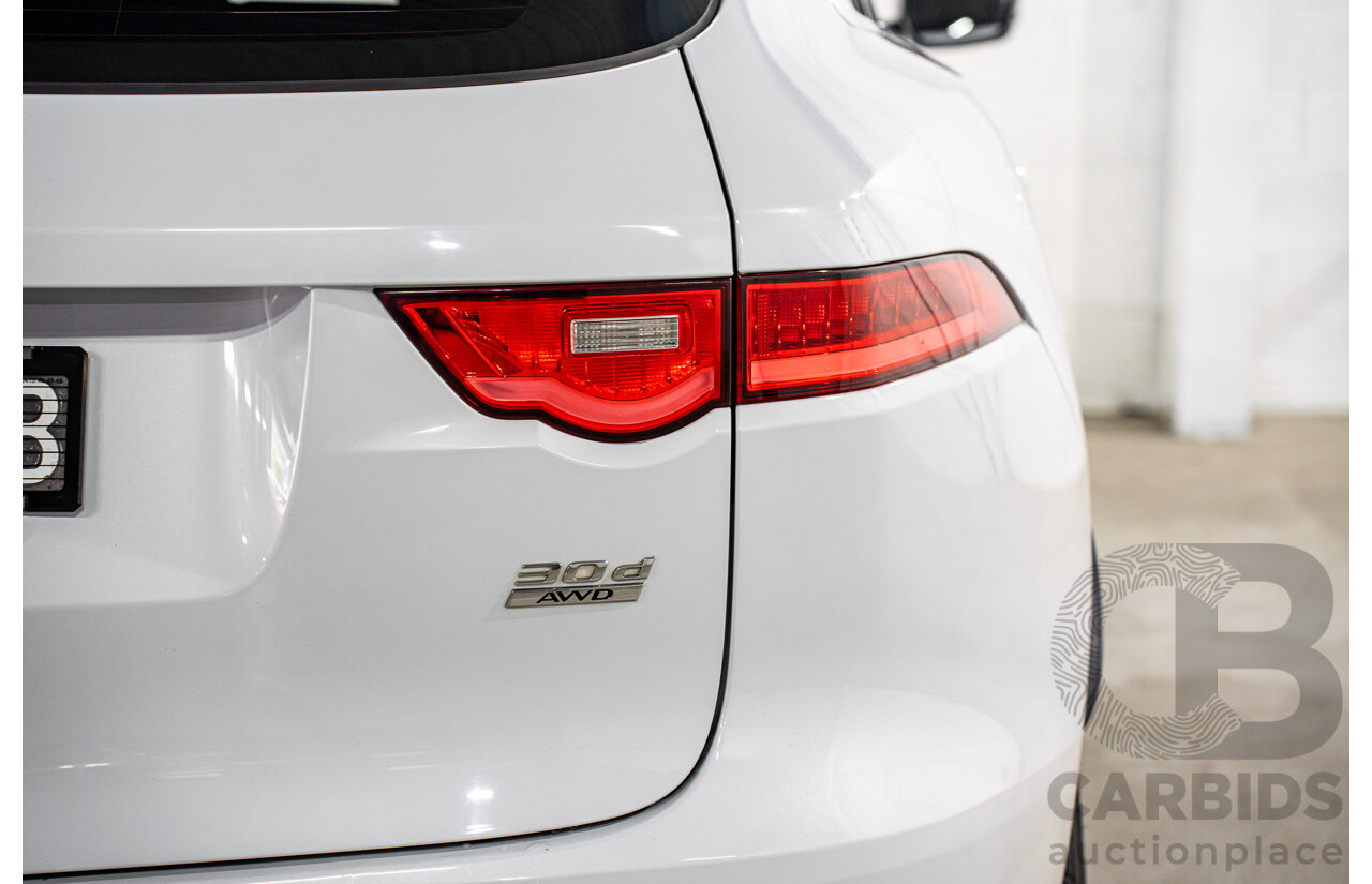 08/2016 Jaguar F-Pace 30d Portfolio (AWD) 4d Wagon Glacier White Metallic Turbo Diesel V6 3.0L