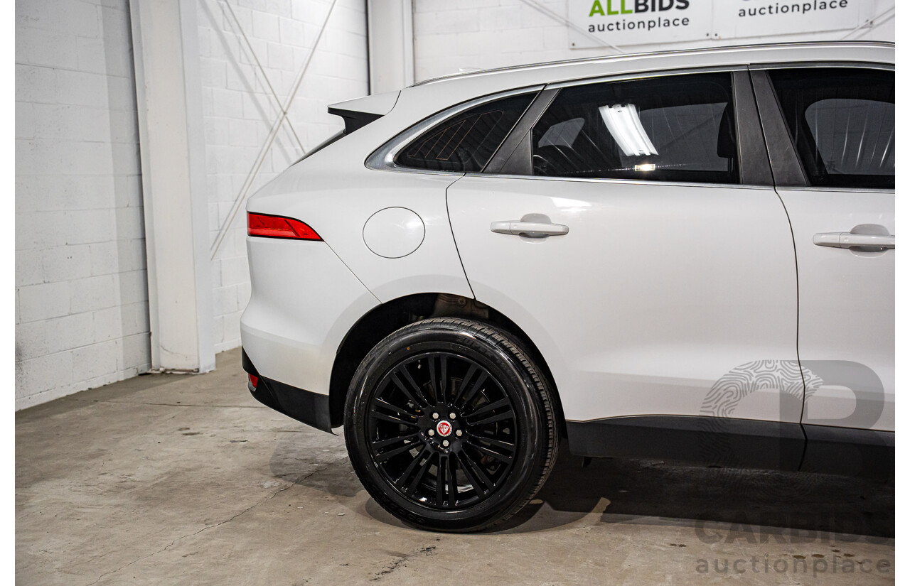 08/2016 Jaguar F-Pace 30d Portfolio (AWD) 4d Wagon Glacier White Metallic Turbo Diesel V6 3.0L