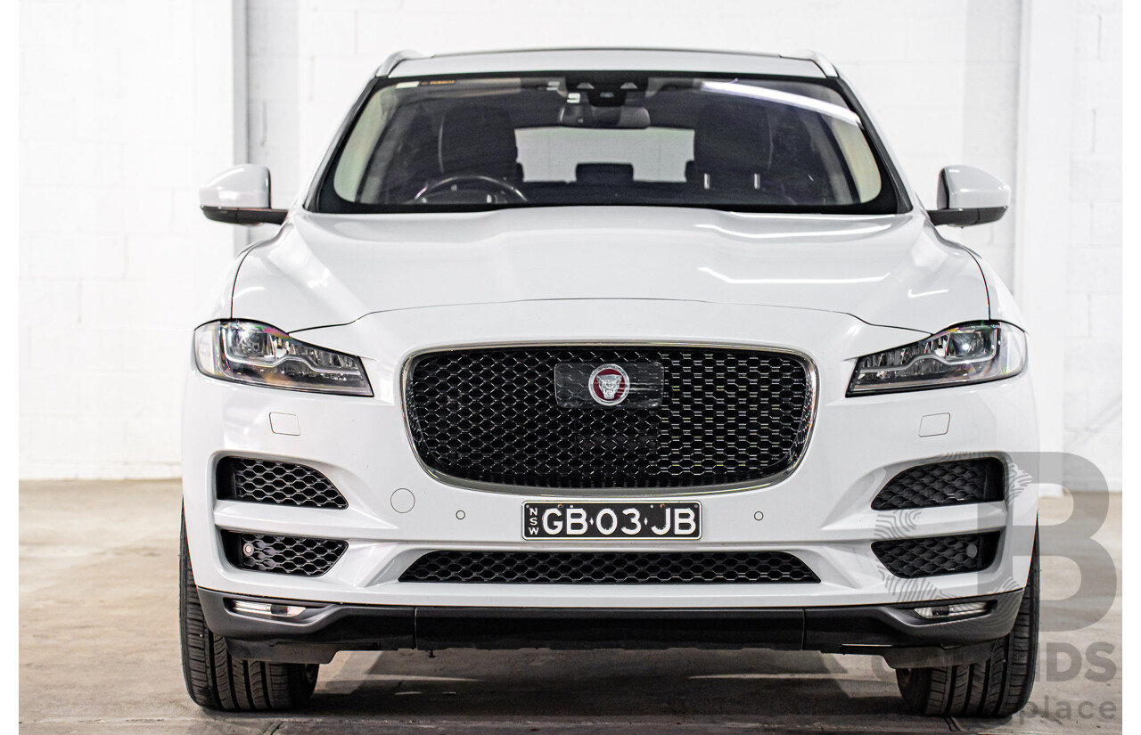 08/2016 Jaguar F-Pace 30d Portfolio (AWD) 4d Wagon Glacier White Metallic Turbo Diesel V6 3.0L