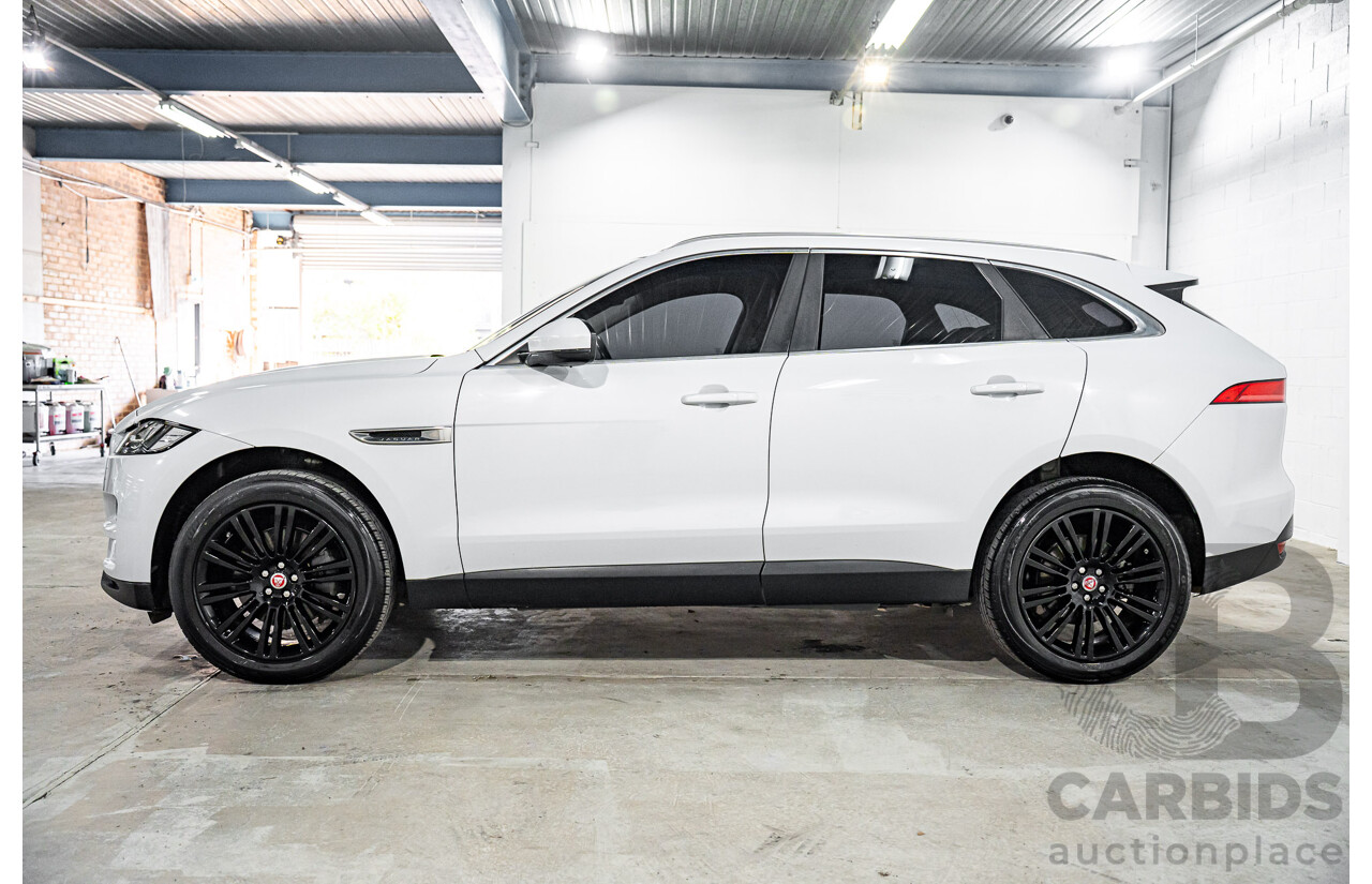 08/2016 Jaguar F-Pace 30d Portfolio (AWD) 4d Wagon Glacier White Metallic Turbo Diesel V6 3.0L