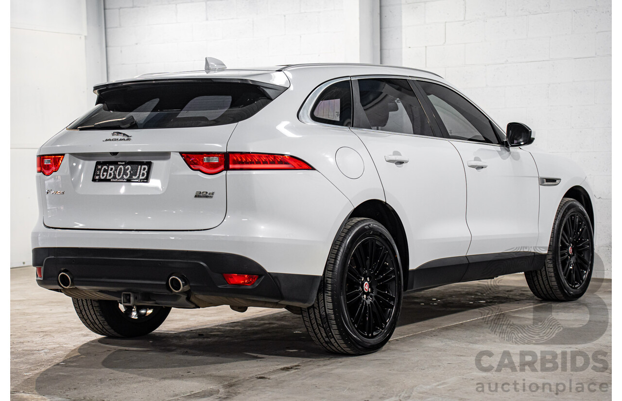 08/2016 Jaguar F-Pace 30d Portfolio (AWD) 4d Wagon Glacier White Metallic Turbo Diesel V6 3.0L