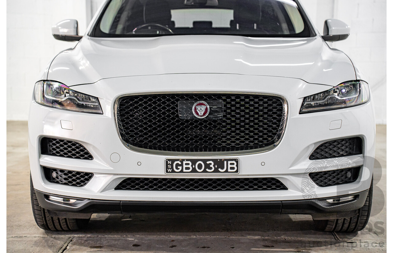 08/2016 Jaguar F-Pace 30d Portfolio (AWD) 4d Wagon Glacier White Metallic Turbo Diesel V6 3.0L