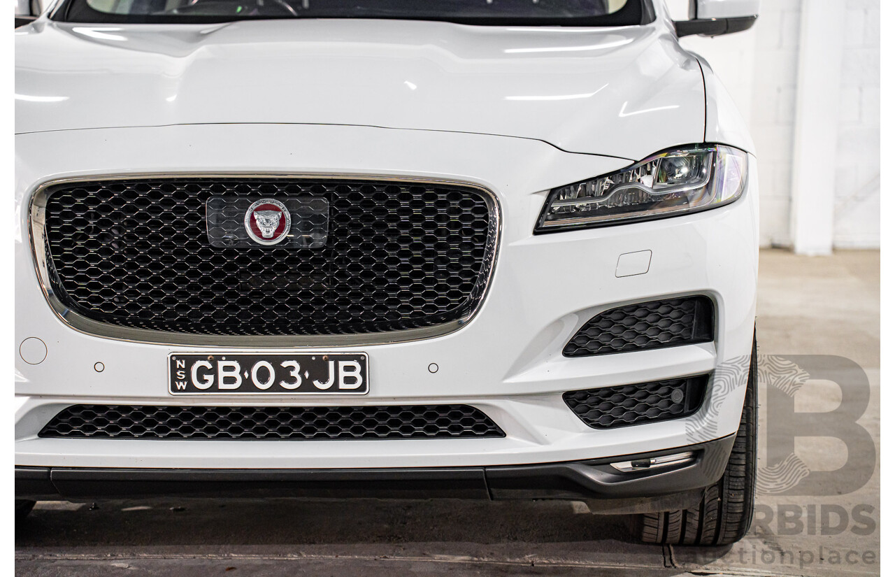 08/2016 Jaguar F-Pace 30d Portfolio (AWD) 4d Wagon Glacier White Metallic Turbo Diesel V6 3.0L