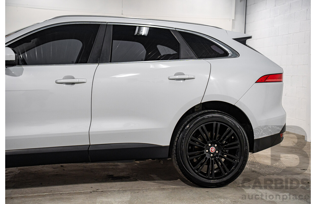 08/2016 Jaguar F-Pace 30d Portfolio (AWD) 4d Wagon Glacier White Metallic Turbo Diesel V6 3.0L