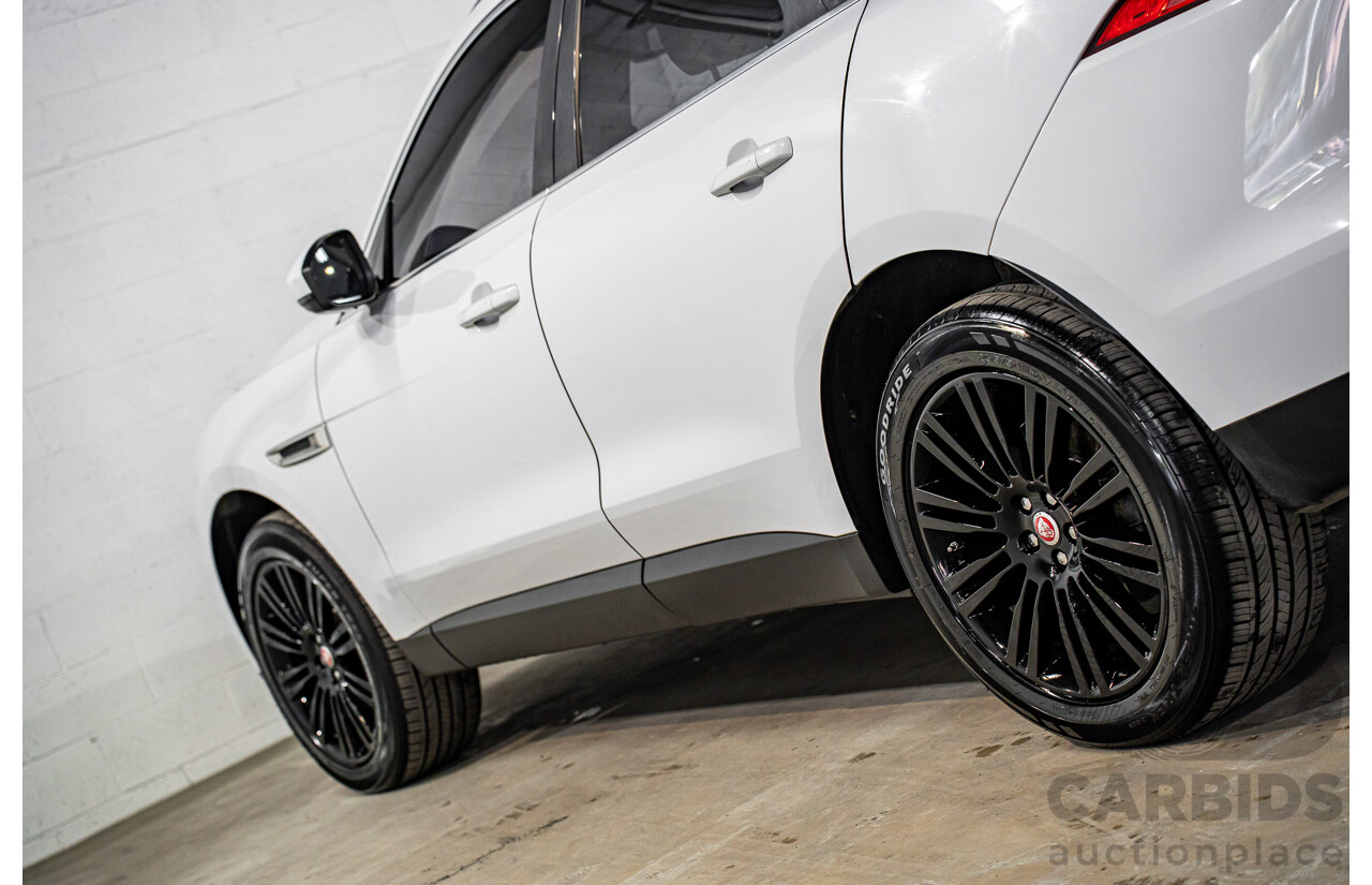 08/2016 Jaguar F-Pace 30d Portfolio (AWD) 4d Wagon Glacier White Metallic Turbo Diesel V6 3.0L