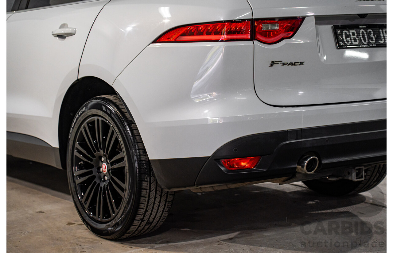 08/2016 Jaguar F-Pace 30d Portfolio (AWD) 4d Wagon Glacier White Metallic Turbo Diesel V6 3.0L