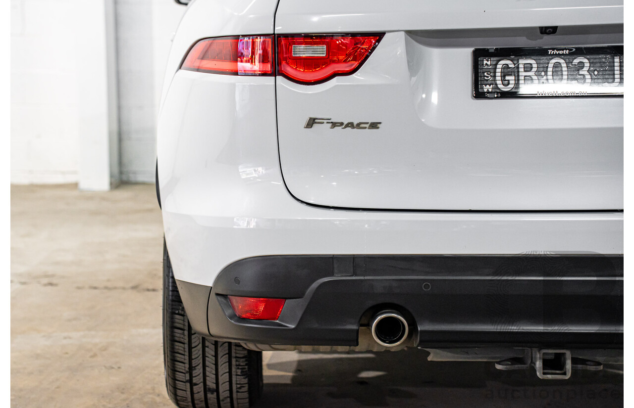 08/2016 Jaguar F-Pace 30d Portfolio (AWD) 4d Wagon Glacier White Metallic Turbo Diesel V6 3.0L