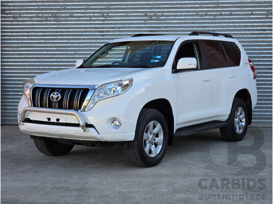 6/2016 Toyota Landcruiser Prado GXL (4x4) GDJ150R MY16 4d Wagon Glacier White Turbo Diesel 2.8L - 7 Seater