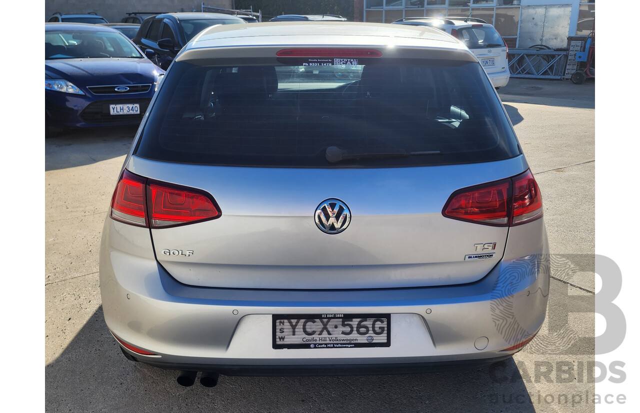 10/2014 Volkswagen Golf 90 TSI AU MY15 5d Hatchback Silver 1.4L