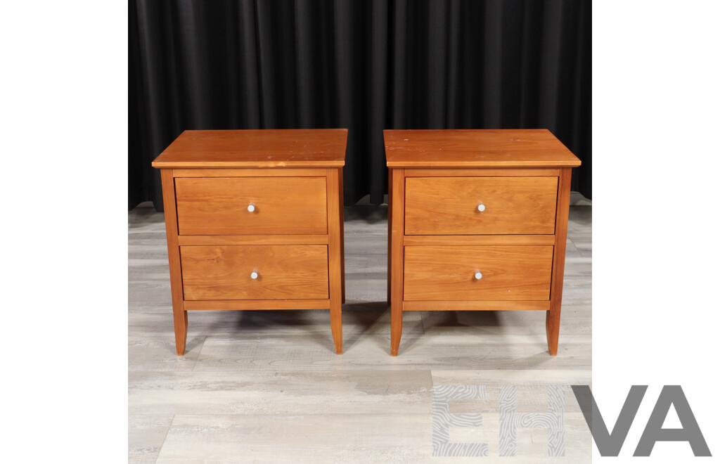 Pair of Two Drawer Bedsides by Blue Diamond Furniture