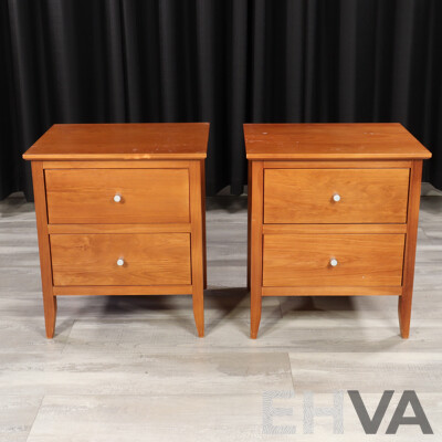 Pair of Two Drawer Bedsides by Blue Diamond Furniture