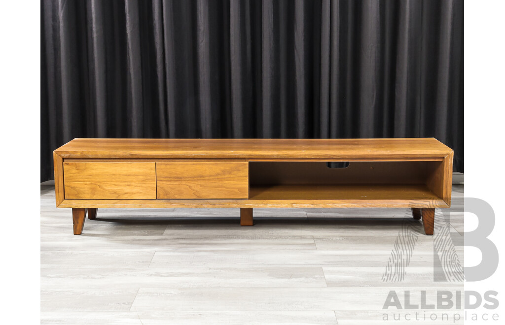 Modern Timber Low Lying Entertainment Unit