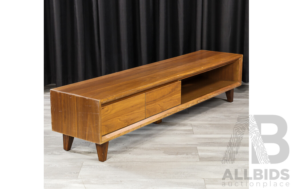 Modern Timber Low Lying Entertainment Unit