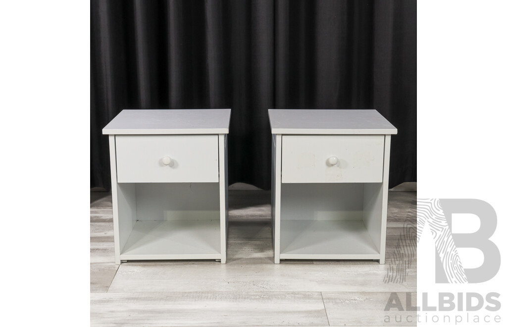 Pair of Modern Timber Bedside Cabinets