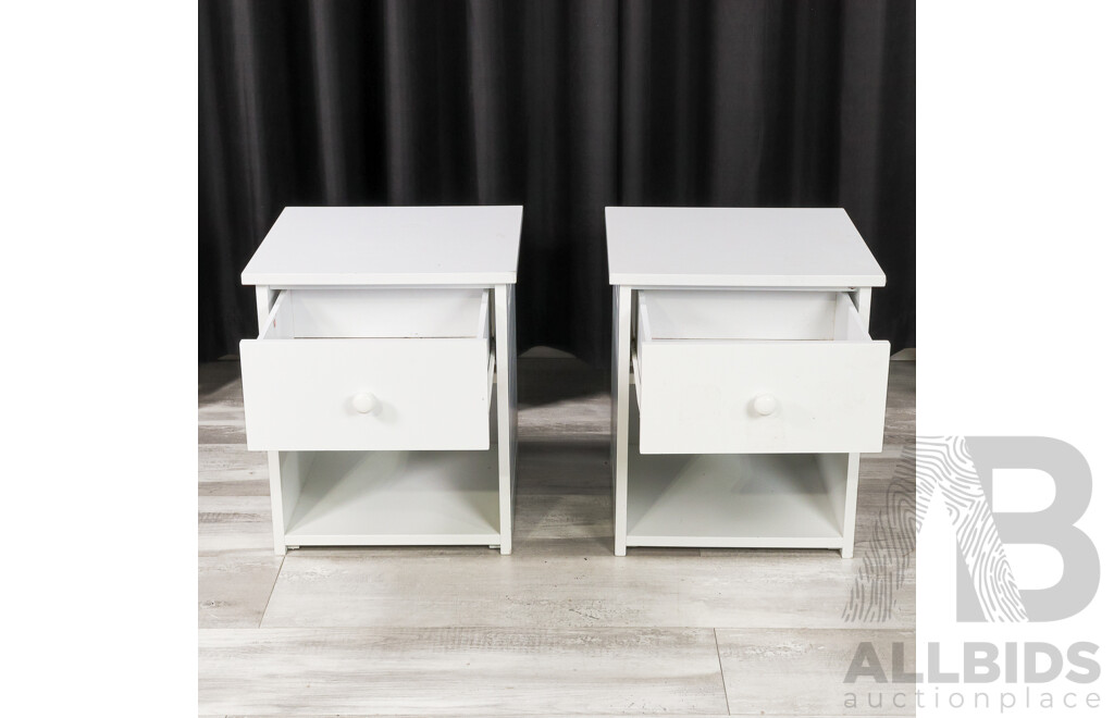 Pair of Modern Timber Bedside Cabinets