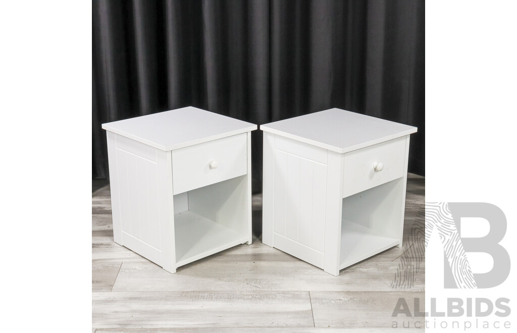 Pair of Modern Timber Bedside Cabinets