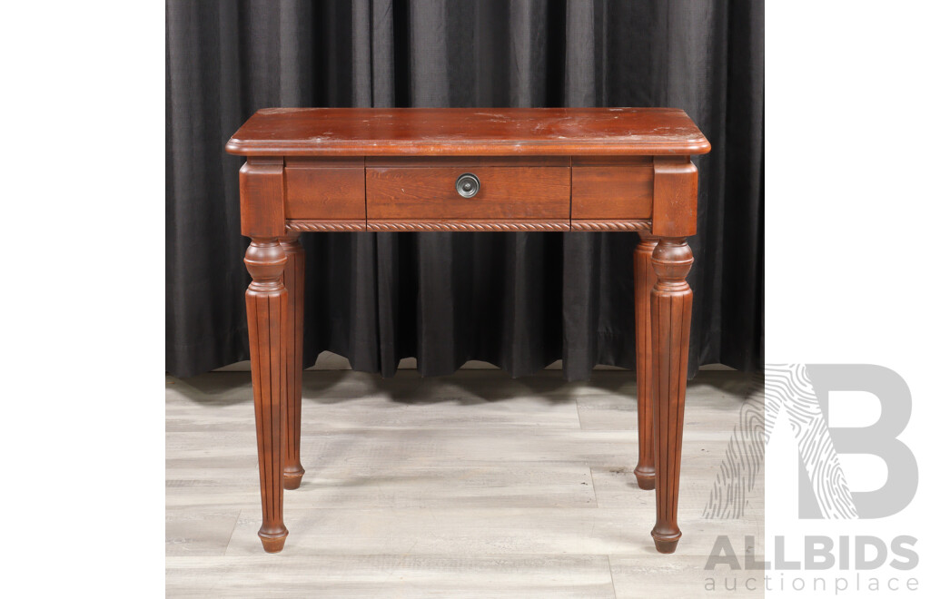 Timber Single Drawer Hall Table