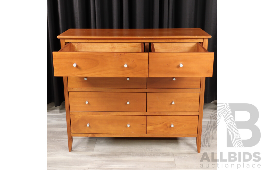 Modern Chest of Eight Drawers by Blue Diamond Furniture