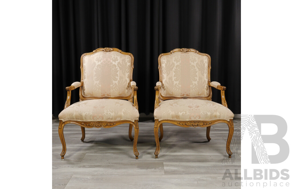 Pair of Louis XV Style Armchairs by William Switzer and Associates