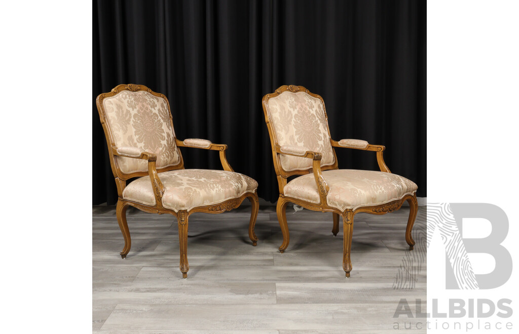 Pair of Louis XV Style Armchairs by William Switzer and Associates