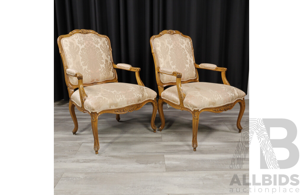 Pair of Louis XV Style Armchairs by William Switzer and Associates