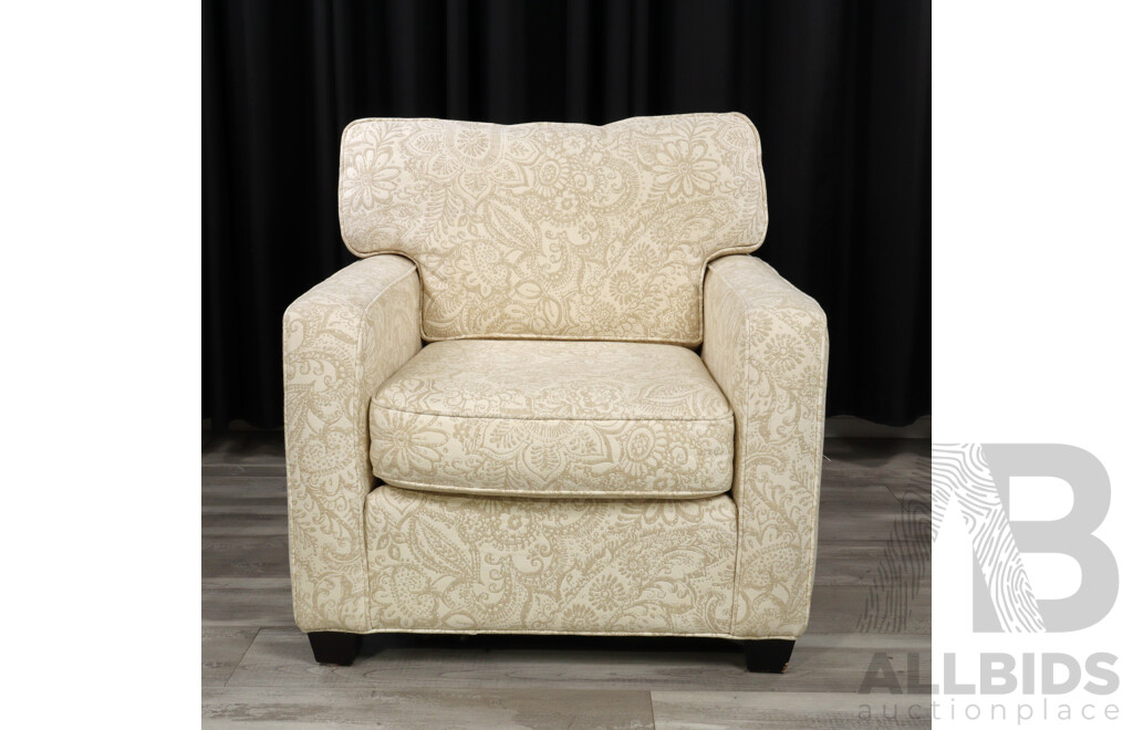 Pair of Over Sized Fabric Lounge Chairs