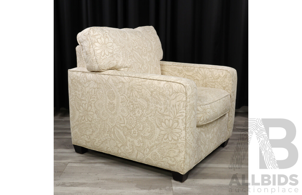 Pair of Over Sized Fabric Lounge Chairs