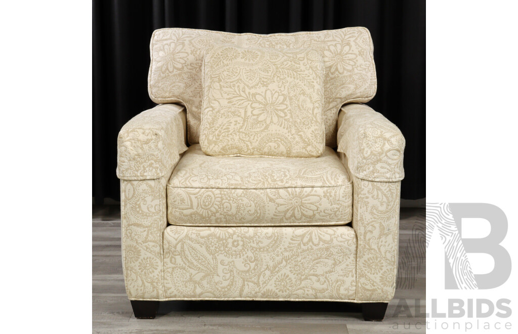 Pair of Over Sized Fabric Lounge Chairs