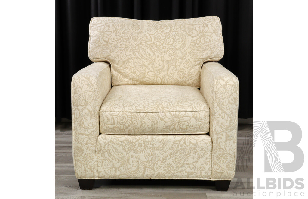 Pair of Over Sized Fabric Lounge Chairs