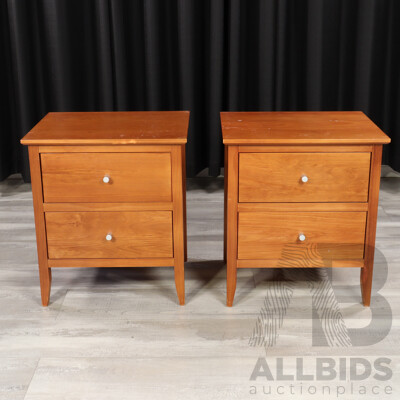 Pair of Two Drawer Bedsides by Blue Diamond Furniture