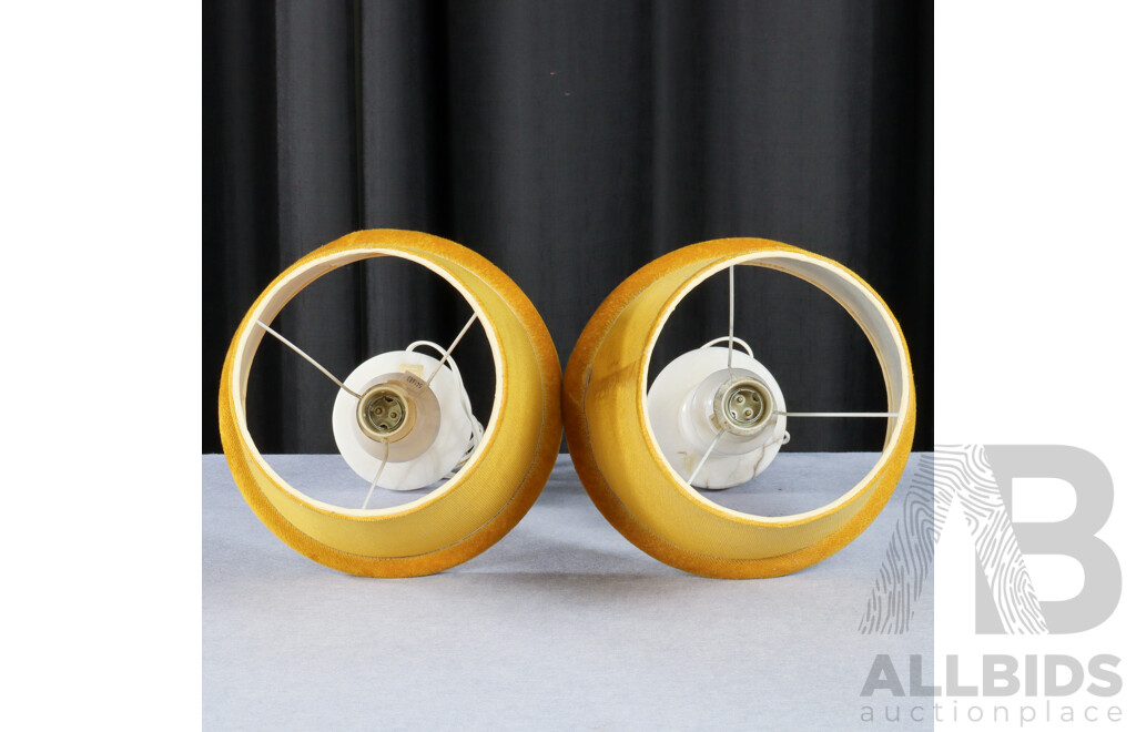 Pair of Vintage Marble Table Lamps