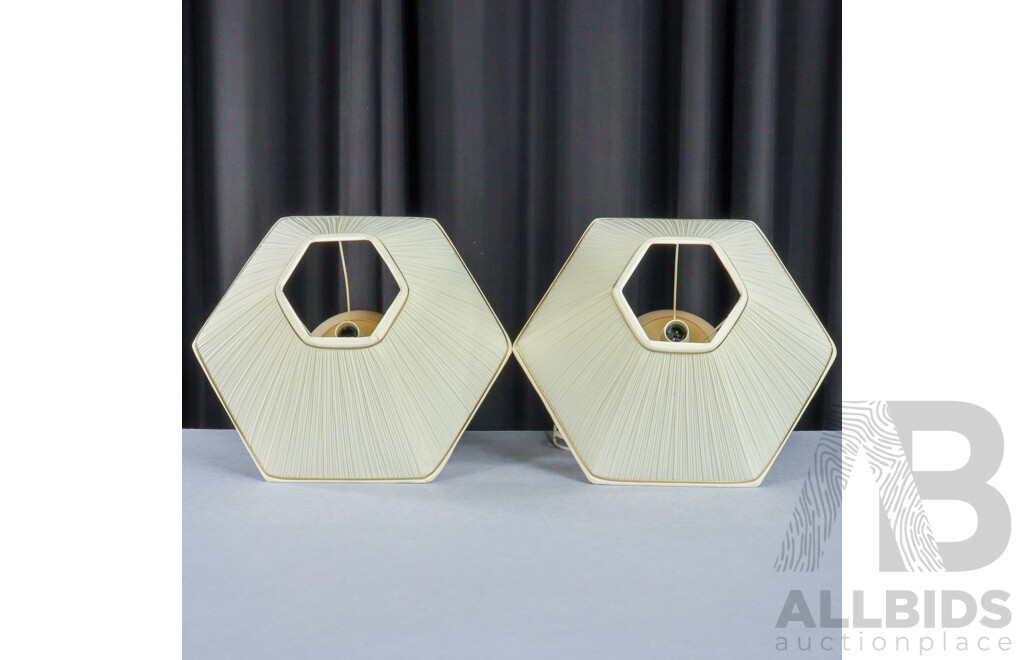 Pair of Retro Glazed Ceramic Table Lamps