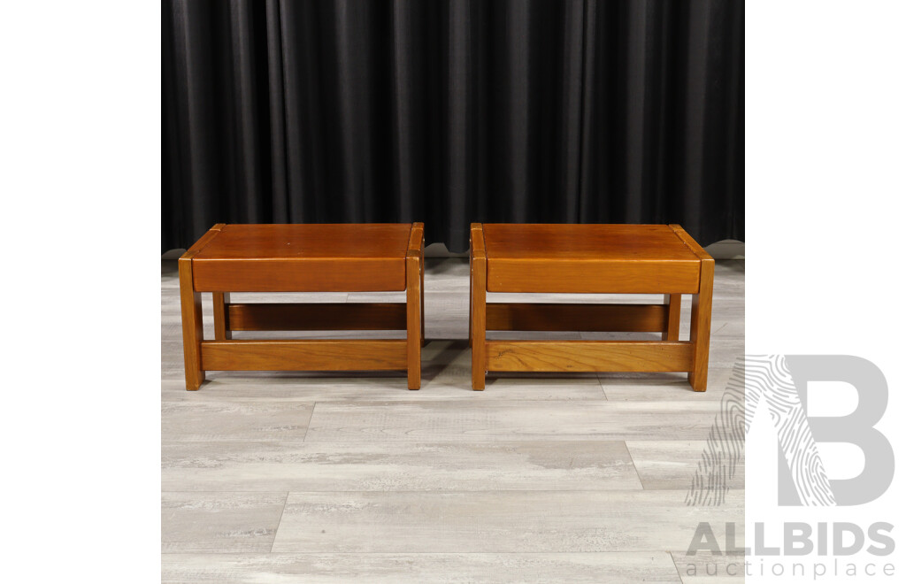 Pair of Modern Timber Side Tables