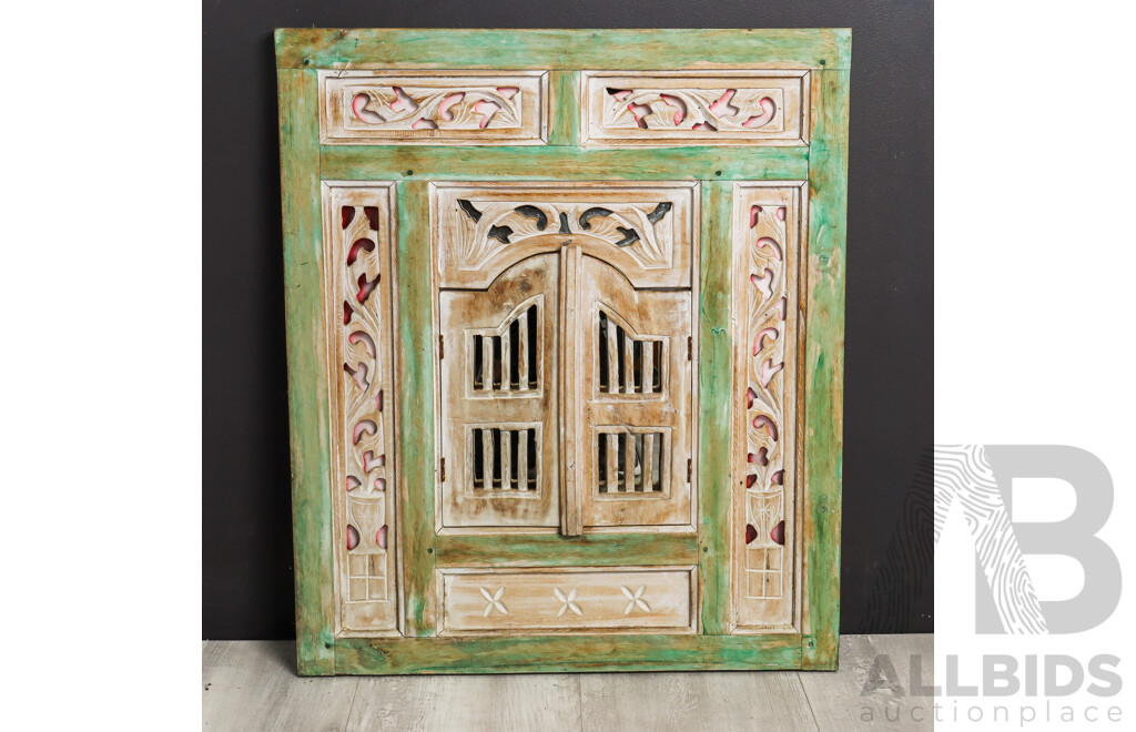 Timber Framed Mirror with Two Doors