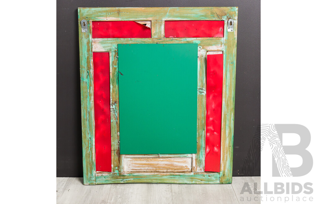 Timber Framed Mirror with Two Doors