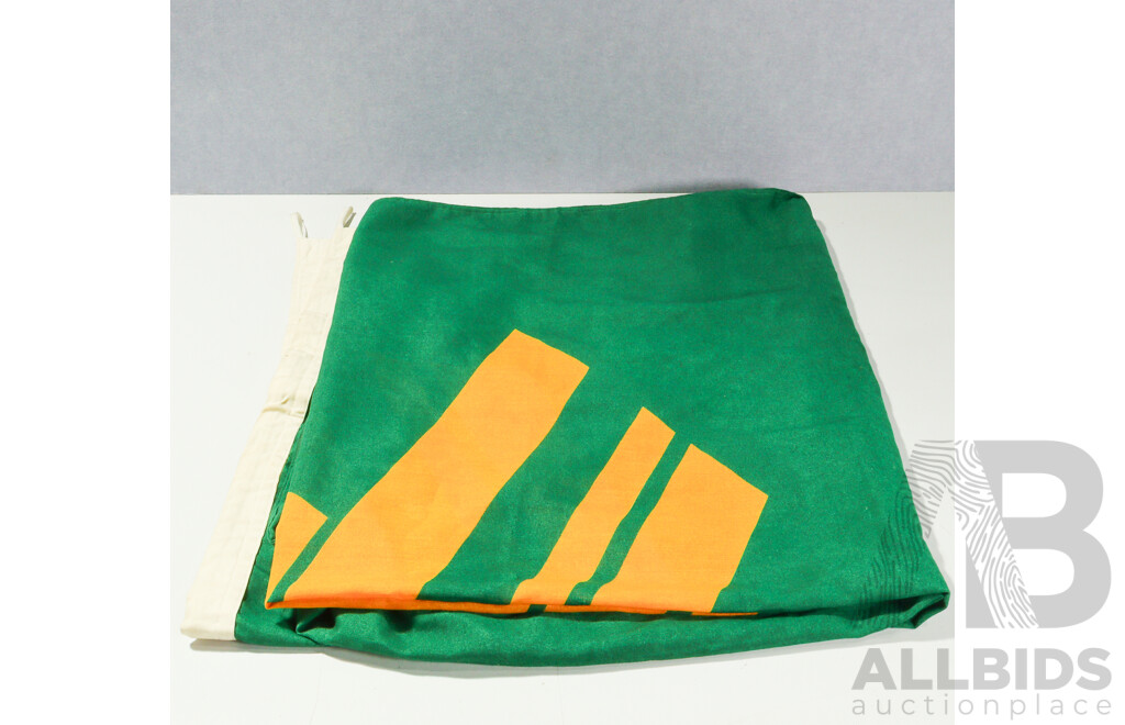 Retro Large Green and Gold Aussie Flag From the Bicentennial 1988