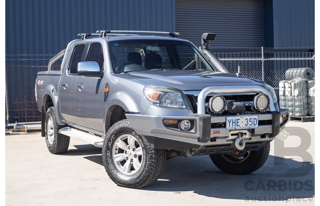 6/2010 Ford Ranger XLT (4x4) PK Dual Cab P/Up Titanium Grey Turbo Diesel 3.0L