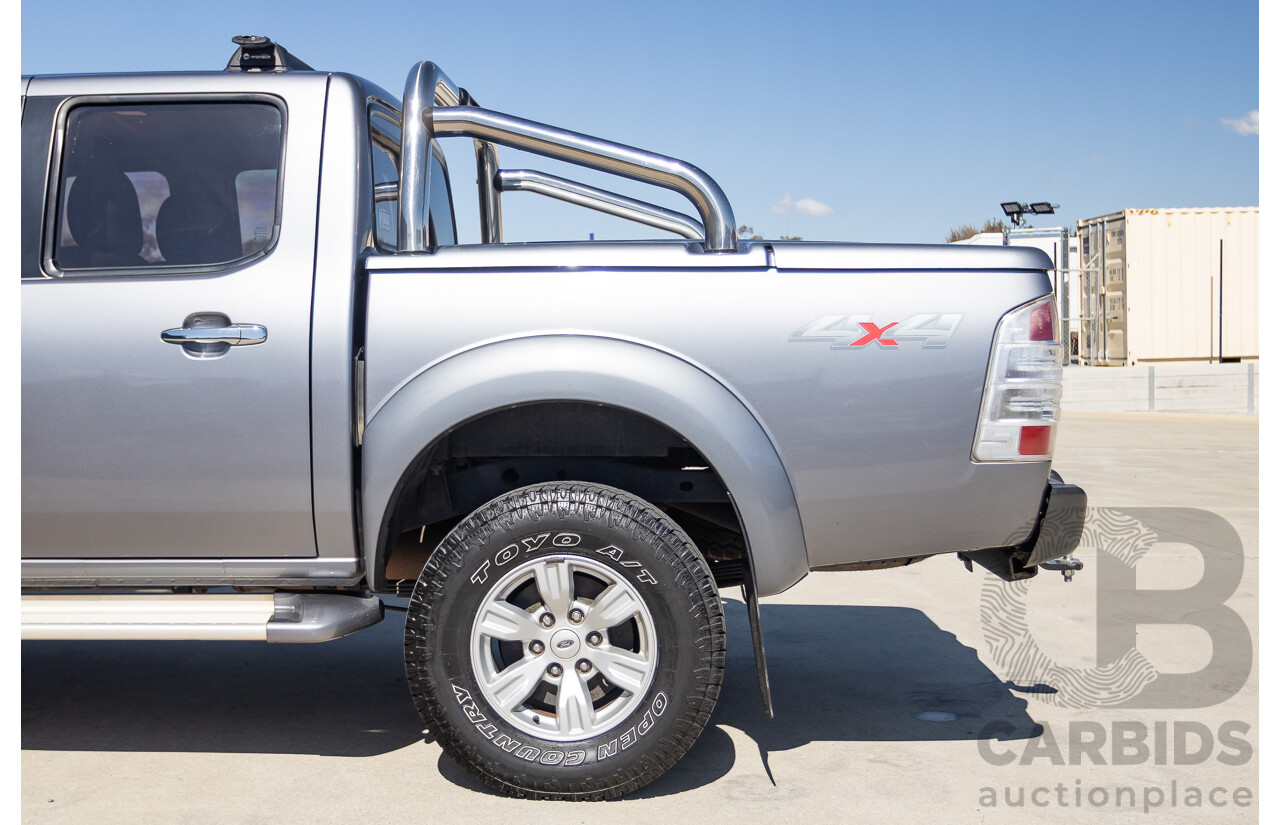 6/2010 Ford Ranger XLT (4x4) PK Dual Cab P/Up Titanium Grey Turbo Diesel 3.0L