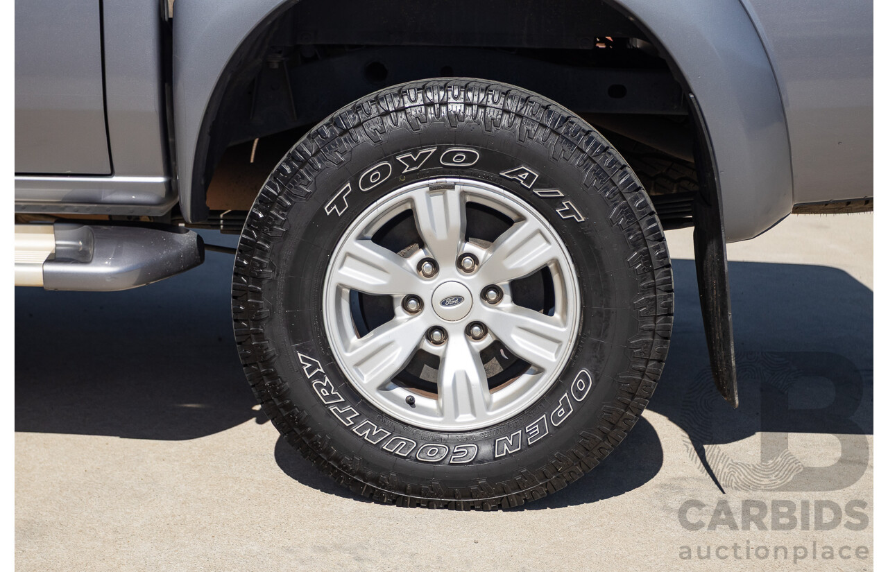 6/2010 Ford Ranger XLT (4x4) PK Dual Cab P/Up Titanium Grey Turbo Diesel 3.0L