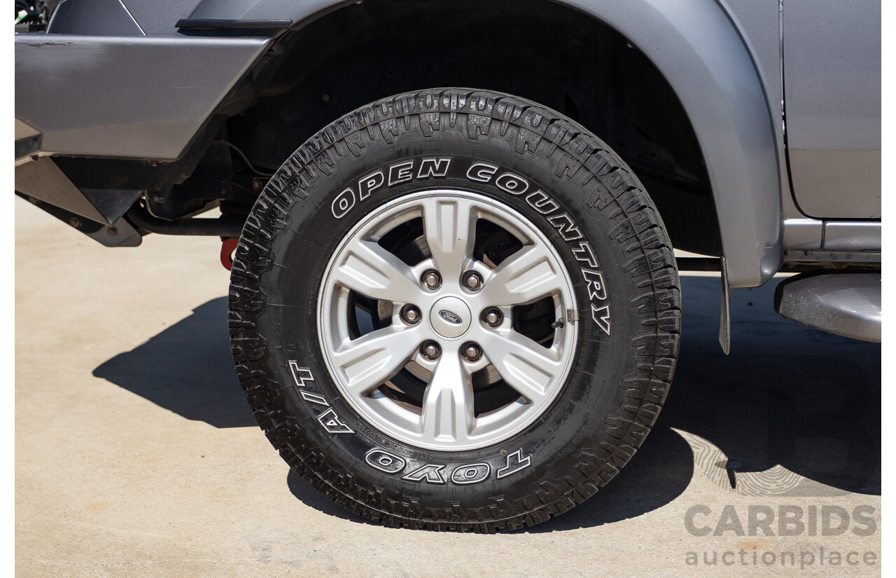 6/2010 Ford Ranger XLT (4x4) PK Dual Cab P/Up Titanium Grey Turbo Diesel 3.0L