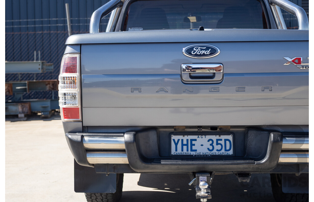 6/2010 Ford Ranger XLT (4x4) PK Dual Cab P/Up Titanium Grey Turbo Diesel 3.0L